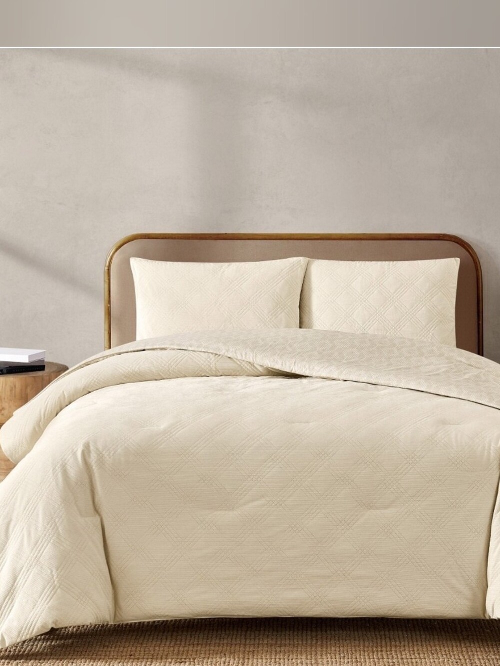 (6)Frye 3 piece  Corduroy Quilted Plush Comforter Set